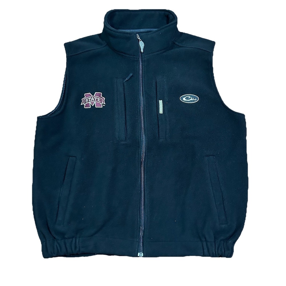 Drake‎ Mississippi State Bulldogs Windproof Layering Vest Men's Size Large Black